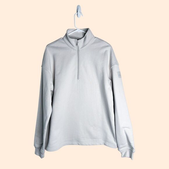 ALO Yoga Tops - Alo Yoga Renown Heavy Weight 1/4 Zip Bone